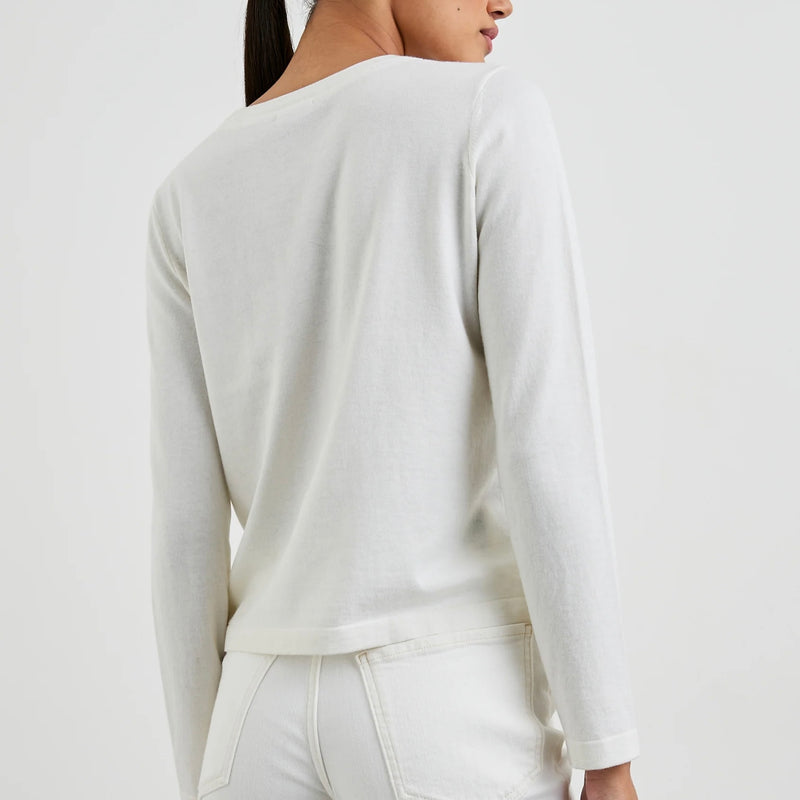 Rails Cotton Cashmere L/S Tee- White