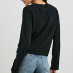 Rails Cotton Cashmere L/S Tee- Black