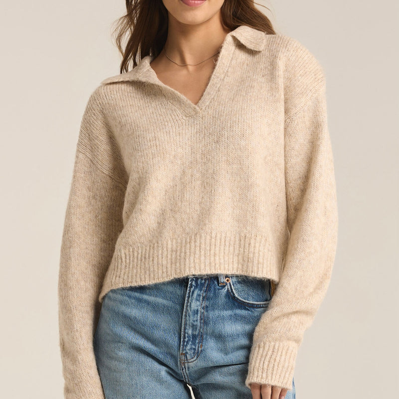 Z Supply Redford Sweater-light oatmeal heather