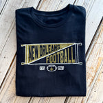 Football Pennant Unisex Tee-black