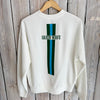 JT x Tulane Varsity Long Sleeve Ribbed-white