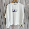 JT x LSU Varsity Long Sleeve Ribbed-white
