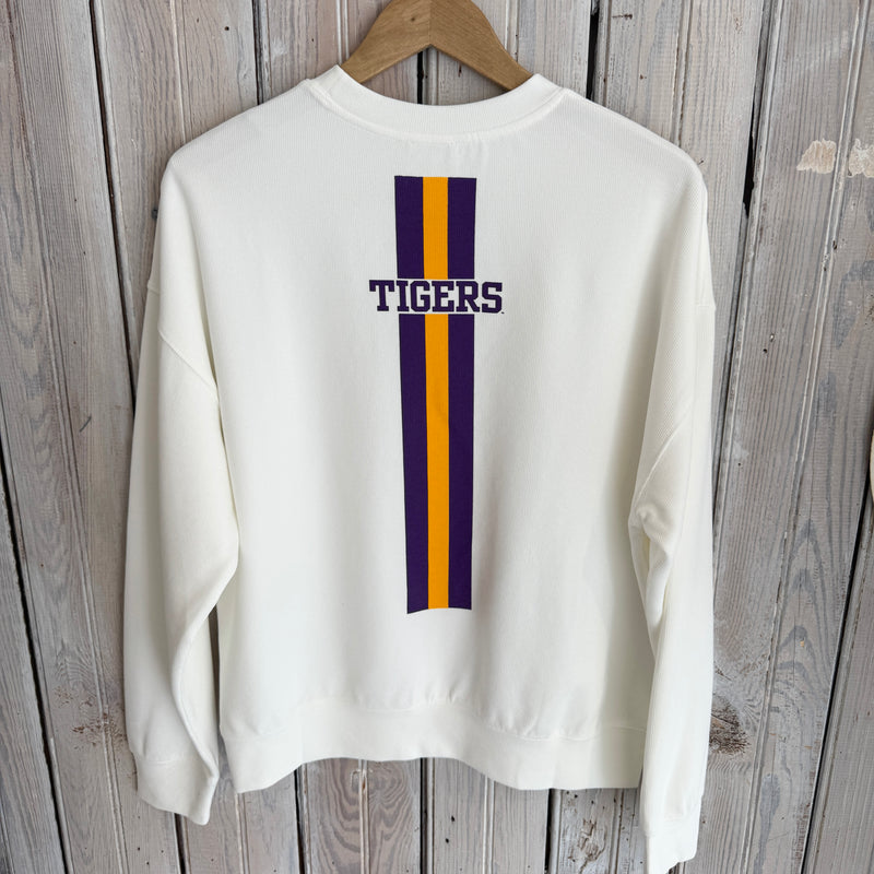 JT x LSU Varsity Long Sleeve Ribbed-white