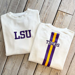 JT x LSU Varsity Long Sleeve Ribbed-white