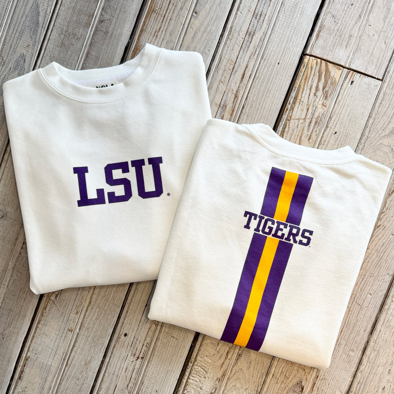 JT x LSU Varsity Long Sleeve Ribbed-white