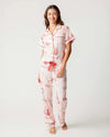 Katie Kime Holiday Toile Pajama Pant Set-pink/red