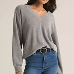 Z Supply Off The Clock Sweatshirt-classic heather grey