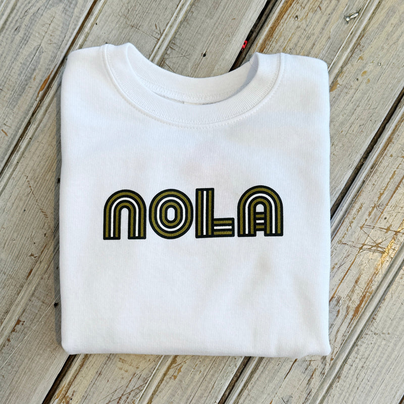 Mono Nola Kids Sweatshirt-white/black/gold