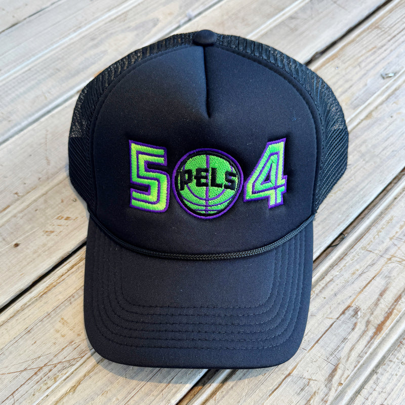 504 Pels Trucker Hat-black/green