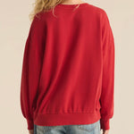 Z Supply Bright Sunday Sweatshirt- Haute Red