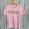 Mono Nola Women's Crew Neck-pink/gold