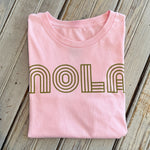 Mono Nola Women's Crew Neck-pink/gold