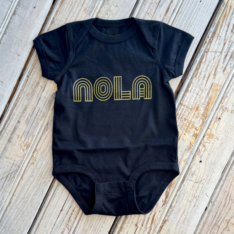 Mono Nola Onesie-black & gold