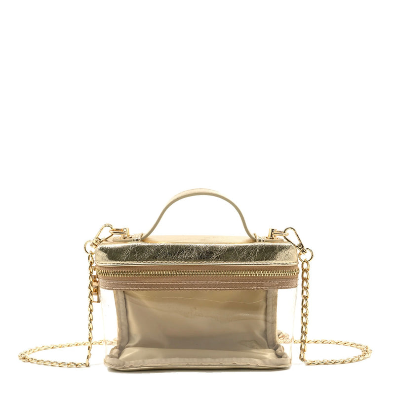 BC Clear Box Bag- Gold