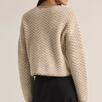 Z Supply Noemi Herringbone Cardigan-sea salt