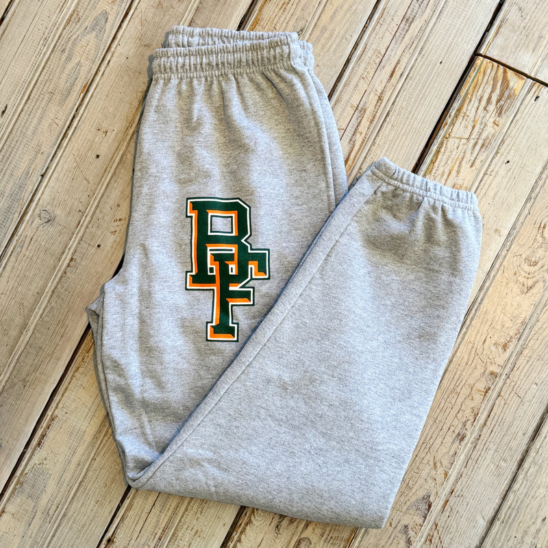 Ben Franklin BF Letters Sweatpants-hea grey