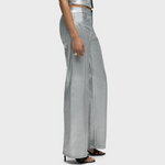 Hudson Lexi Seamed Wide Leg-matte silver