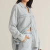 Z Supply All Day Knit Denim Jacket- Washed Indigo