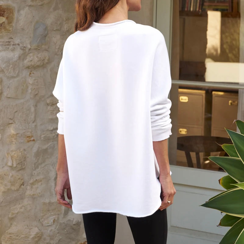 F&E Anna L/S Capelet- white