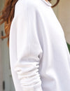 F&E Anna L/S Capelet- white