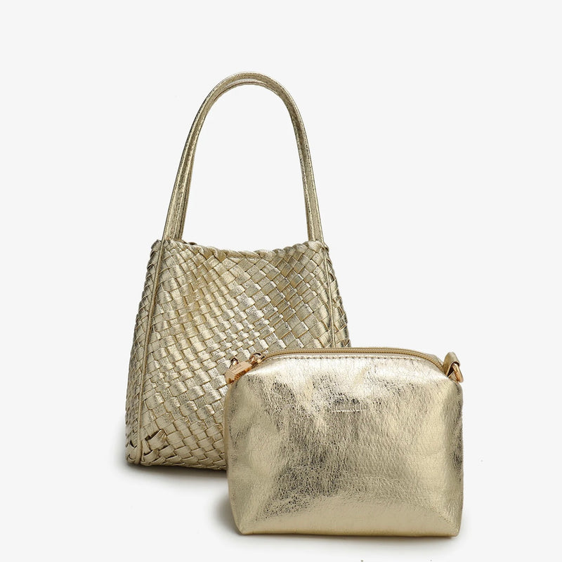 Remi/Reid Hollace Mini Tote Woven-Platinum