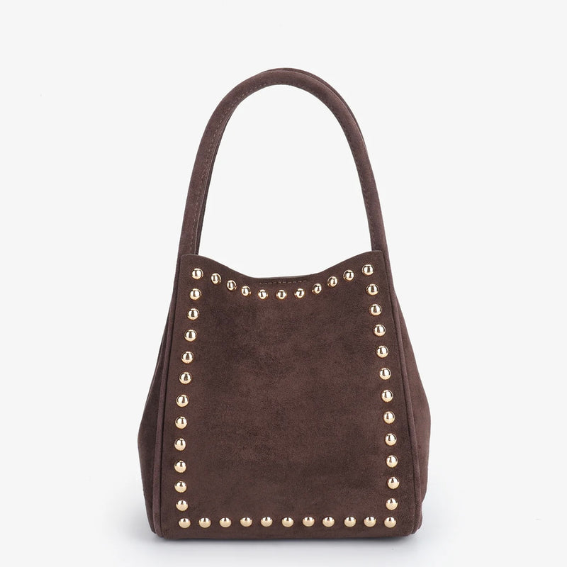 Remi/Reid Hollace Mini Studded Suede-chocolate