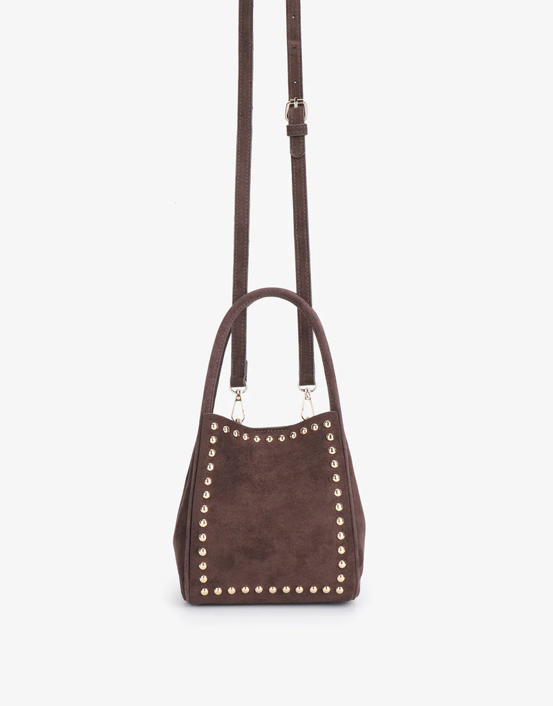 Remi/Reid Hollace Mini Studded Suede-chocolate