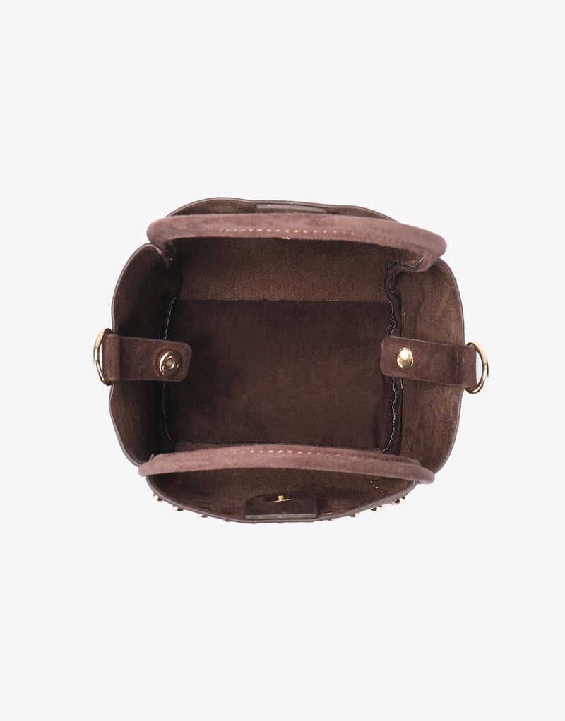 Remi/Reid Hollace Mini Studded Suede-chocolate