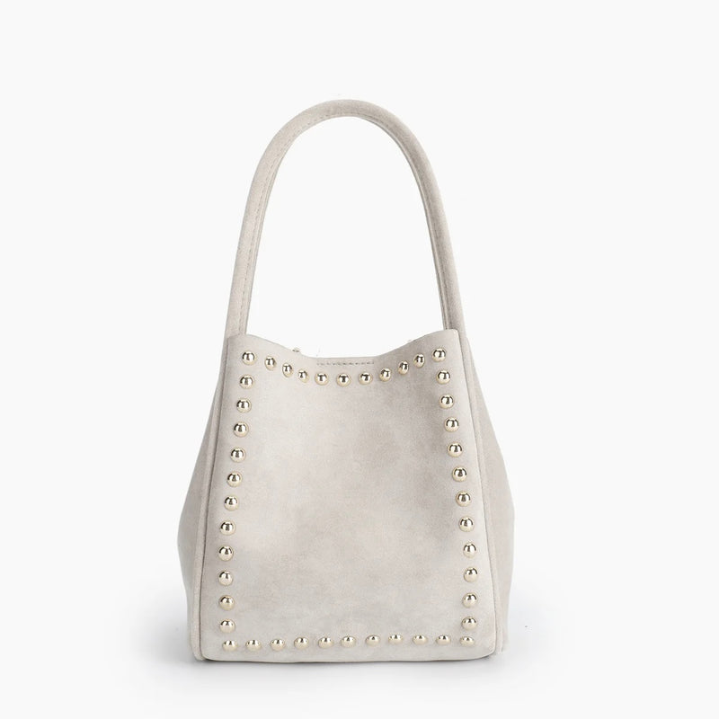Remi/Reid Hollace Mini Studded Suede-cream
