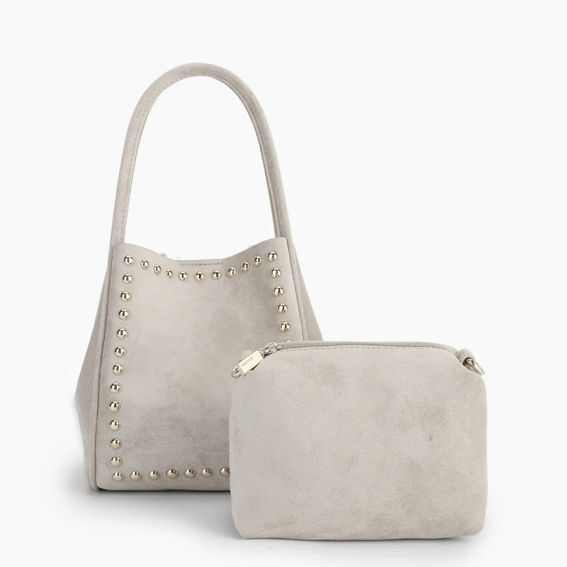 Remi/Reid Hollace Mini Studded Suede-cream
