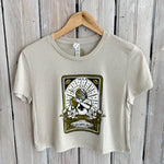 Black & Gold Tarot Crop Top-dust