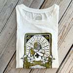 Black & Gold Tarot Crew Tank-white
