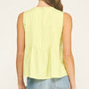 Strut & Bolt Pintuck Linen Sleeveless Top-butter