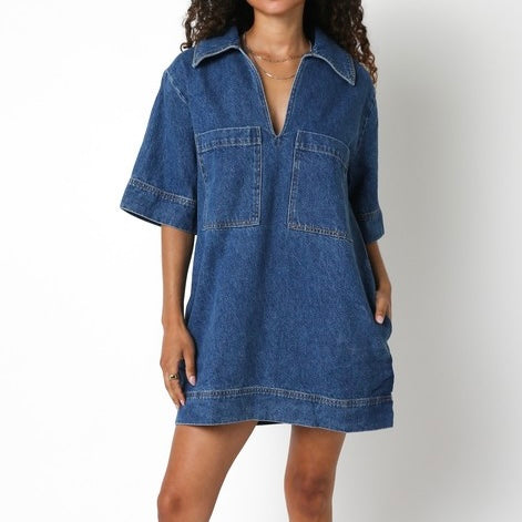 Olivaceous Ava Denim Dress