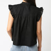 Olivaceous Jessica Ruffled Shirt-black