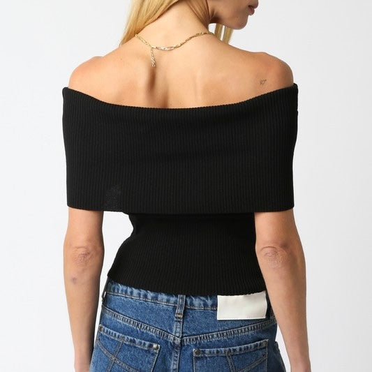 Olivaceous Veena Top-black