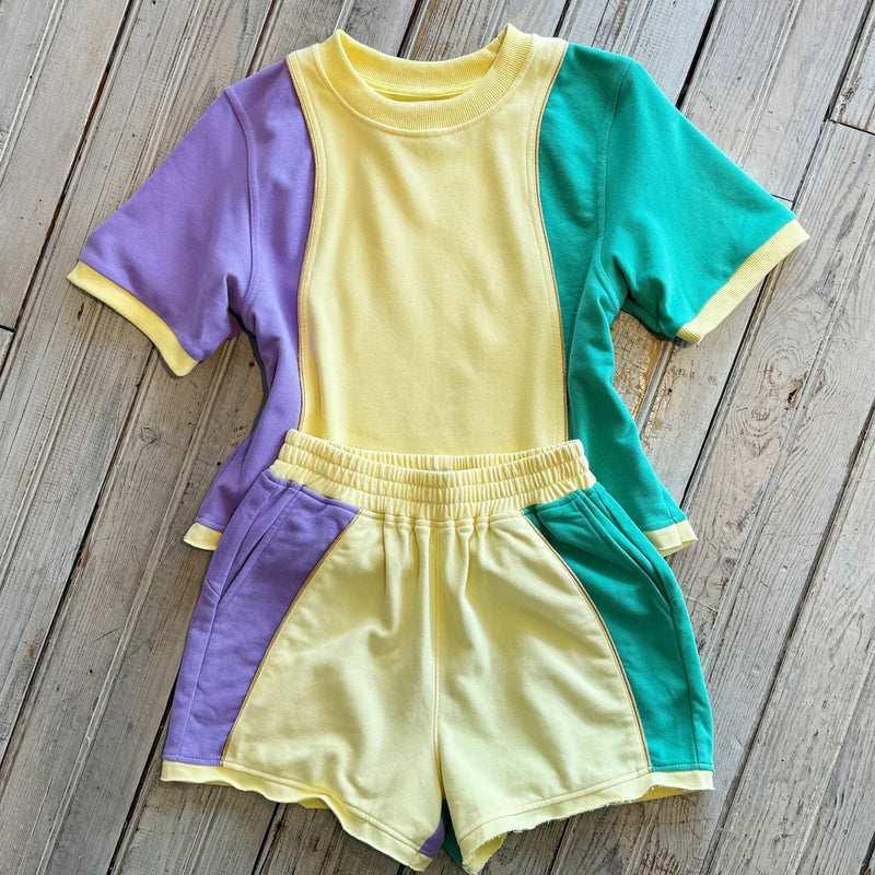 Kids Colorblock Set- mardi gras