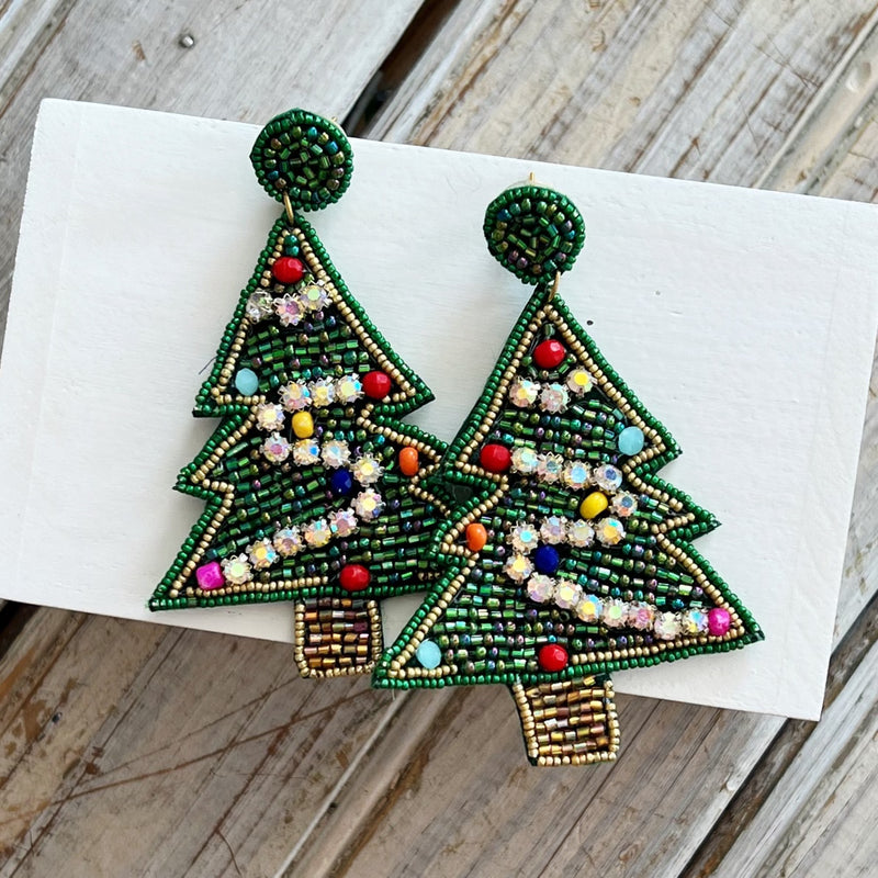 Christmas earrings discount lights