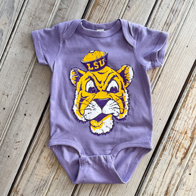 JT x LSU Sailor Mike Onesie-lavender