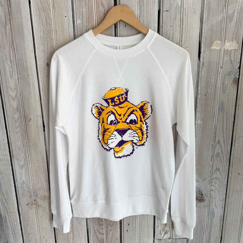 JT x LSU Sailor Mike Unisex Raglan-white