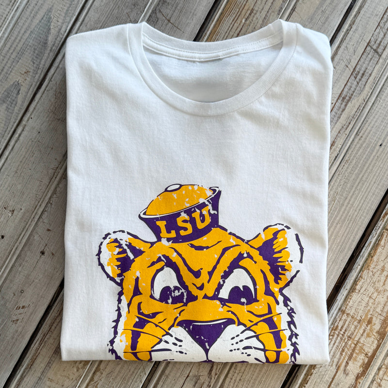 JT x LSU Sailor Mike Unisex Tee-white