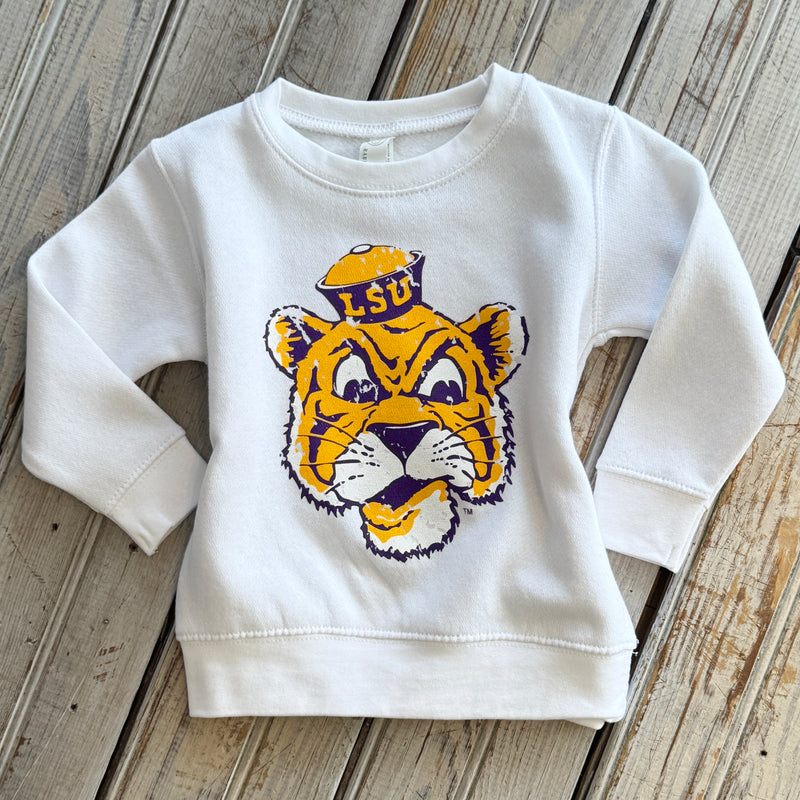 JT x LSU Sailor Mike Kids Sweatshirt-white