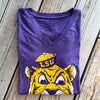 JT x LSU Sailor Mike W's V-Neck-purple