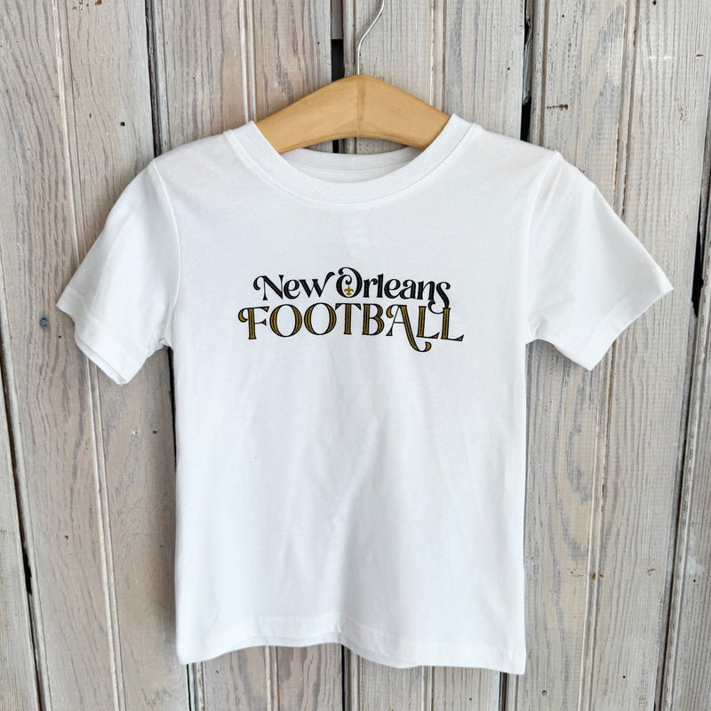 NO Football "O" Fdl Kids Tee-white