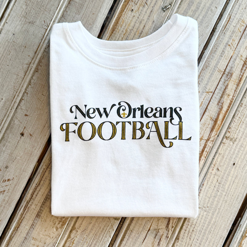 NO Football "O" Fdl Kids Tee-white