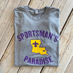Sportsman's Tri Tee-LSU grey