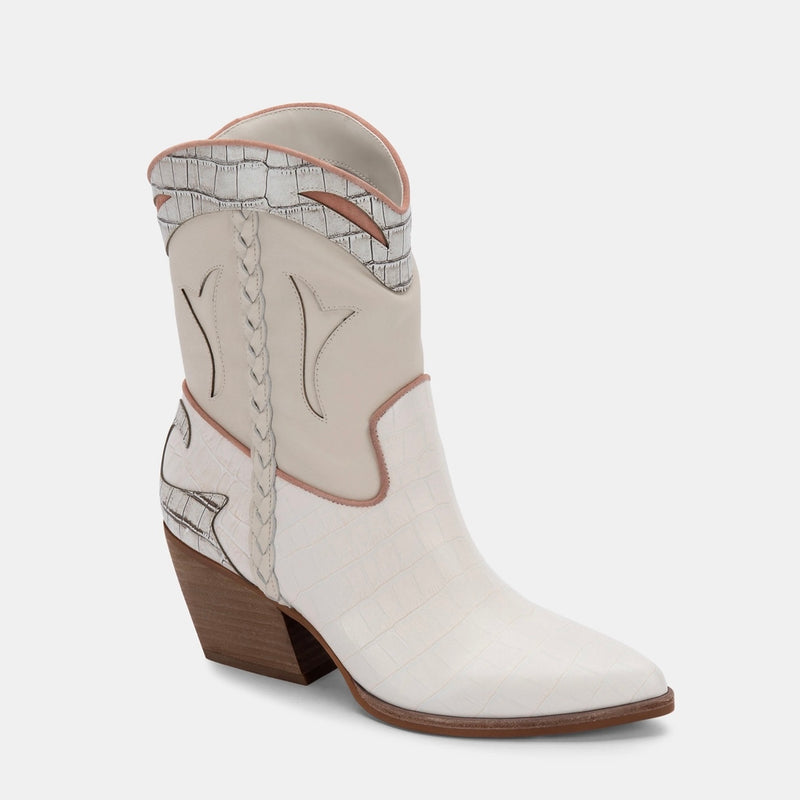 Dolce Vita Loral Croco Boot-ivory