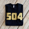 504 Tee-Black & Gold