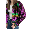 MGC Adult Cropped Sequin Jacket-striped