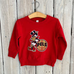 Retro Fair Pels Kids Sweatshirt-red